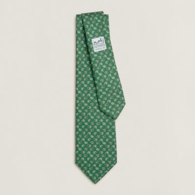 プチ HERMES グリーン シルク ネクタイ 箱付き 006423T 02_folded_wm_3?size=